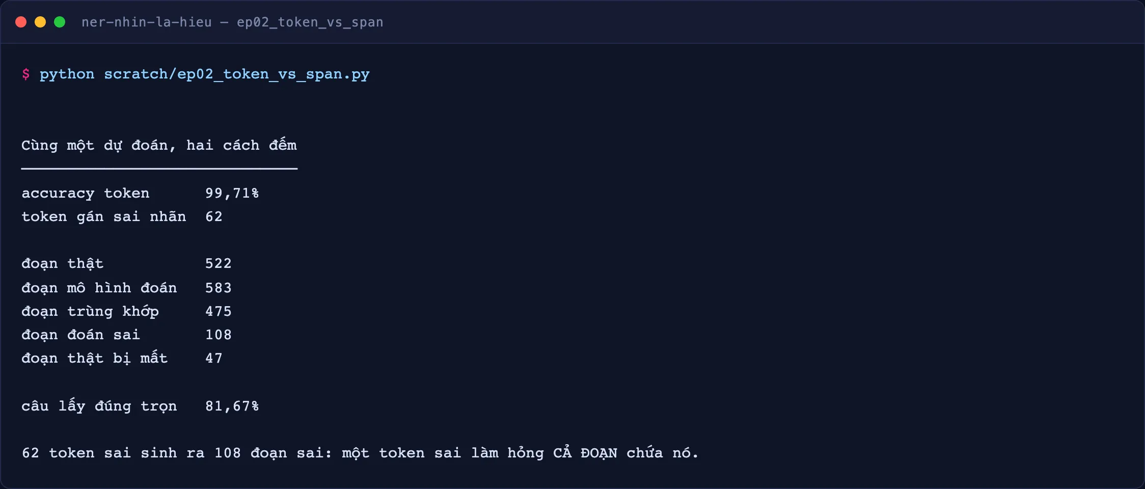 Kết quả chạy ep02_token_vs_span
