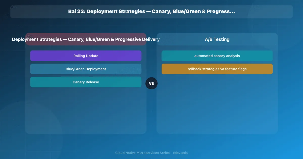 Bài 23: Deployment Strategies — Canary, Blue/Green & Progressive Delivery