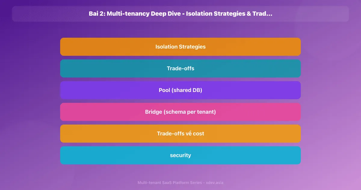 Bài 2: Multi-tenancy Deep Dive - Isolation Strategies & Trade-offs