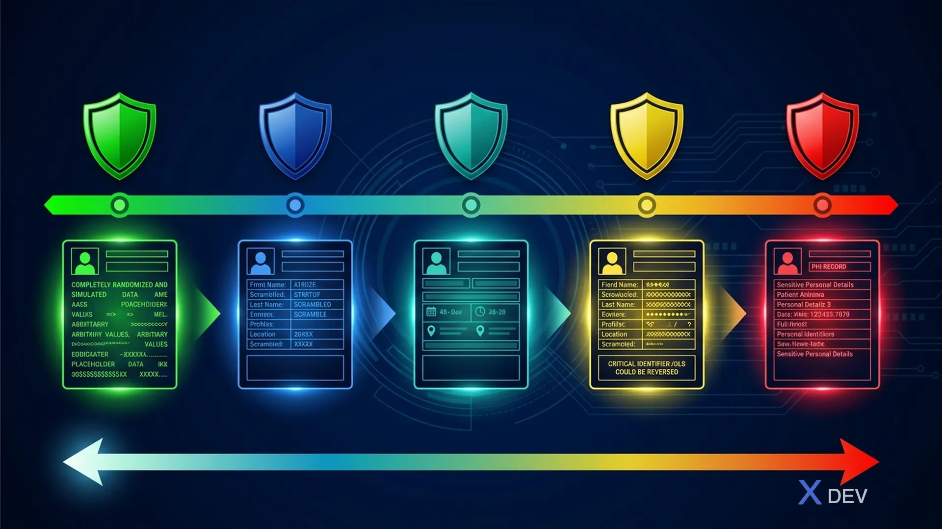 Data Protection Spectrum — từ Synthetic Data đến Original PHI
