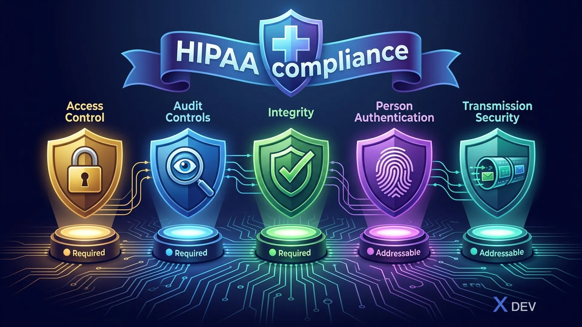Tổng quan HIPAA Technical Safeguards — 5 danh mục kiểm soát bảo mật kỹ thuật
