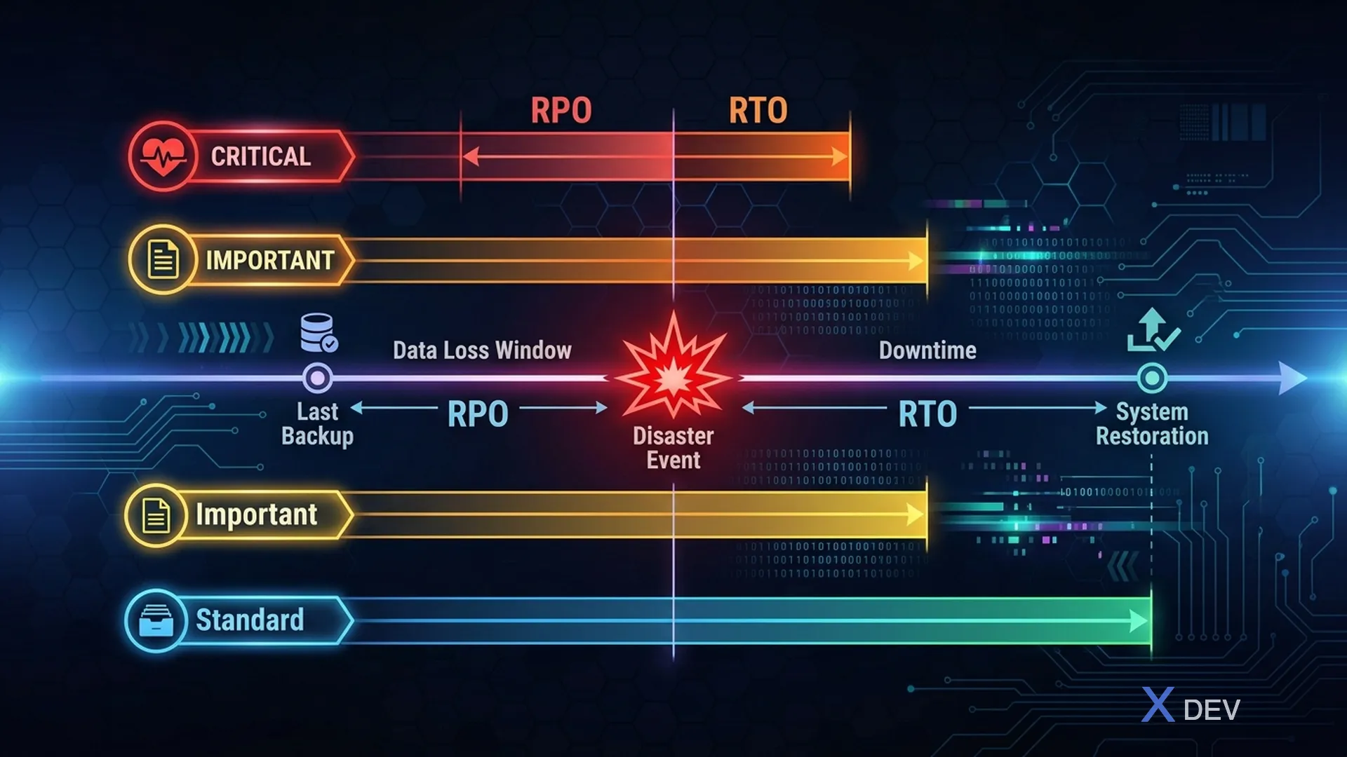 RTO/RPO Timeline cho Healthcare Systems