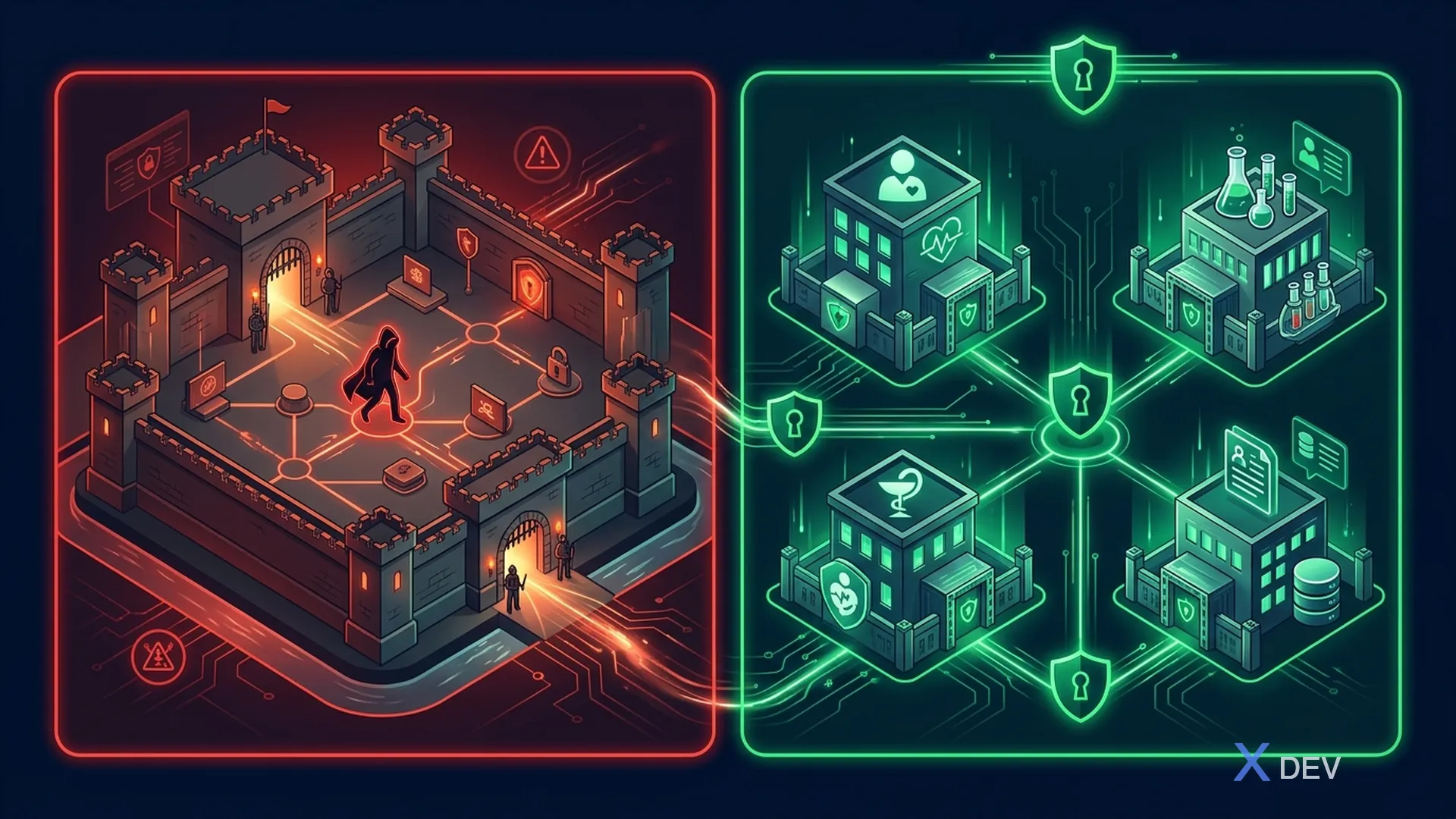 Traditional Perimeter Security vs Zero Trust — so sánh mô hình bảo mật