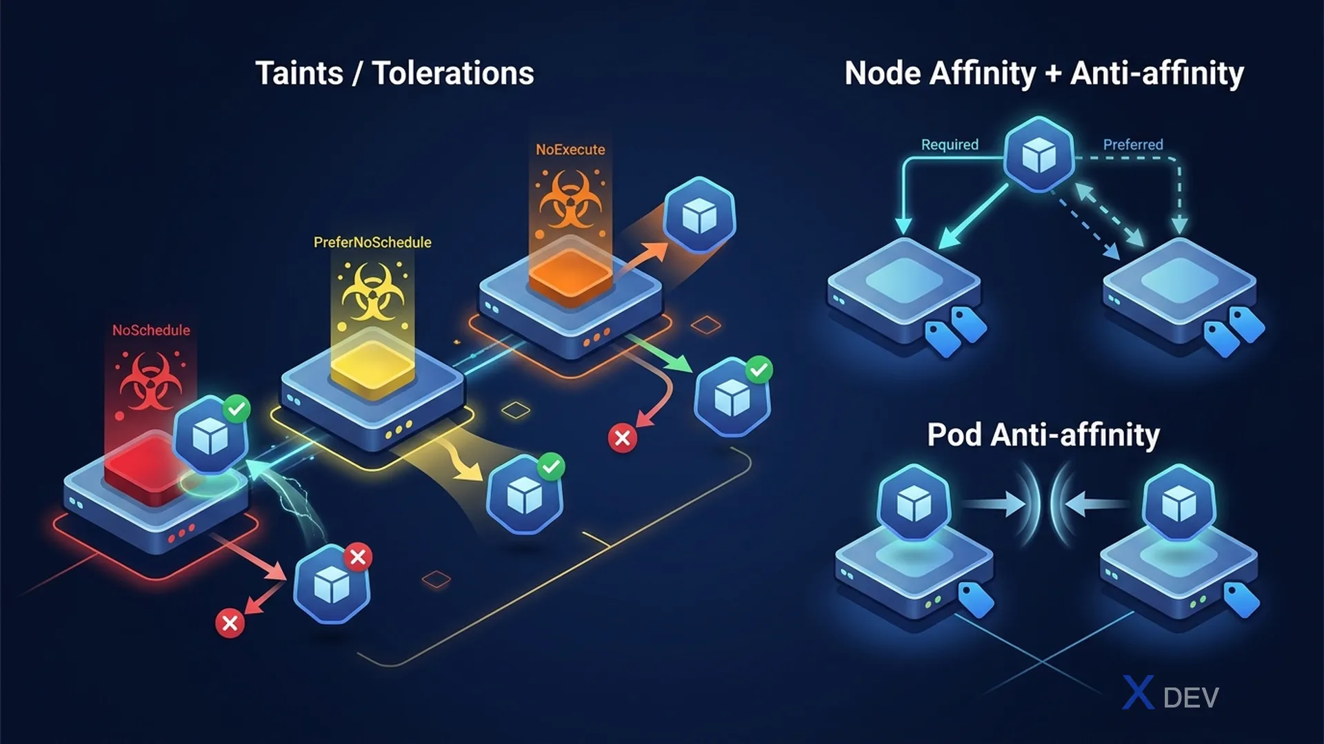 Taints, Tolerations và Node Affinity trong Kubernetes