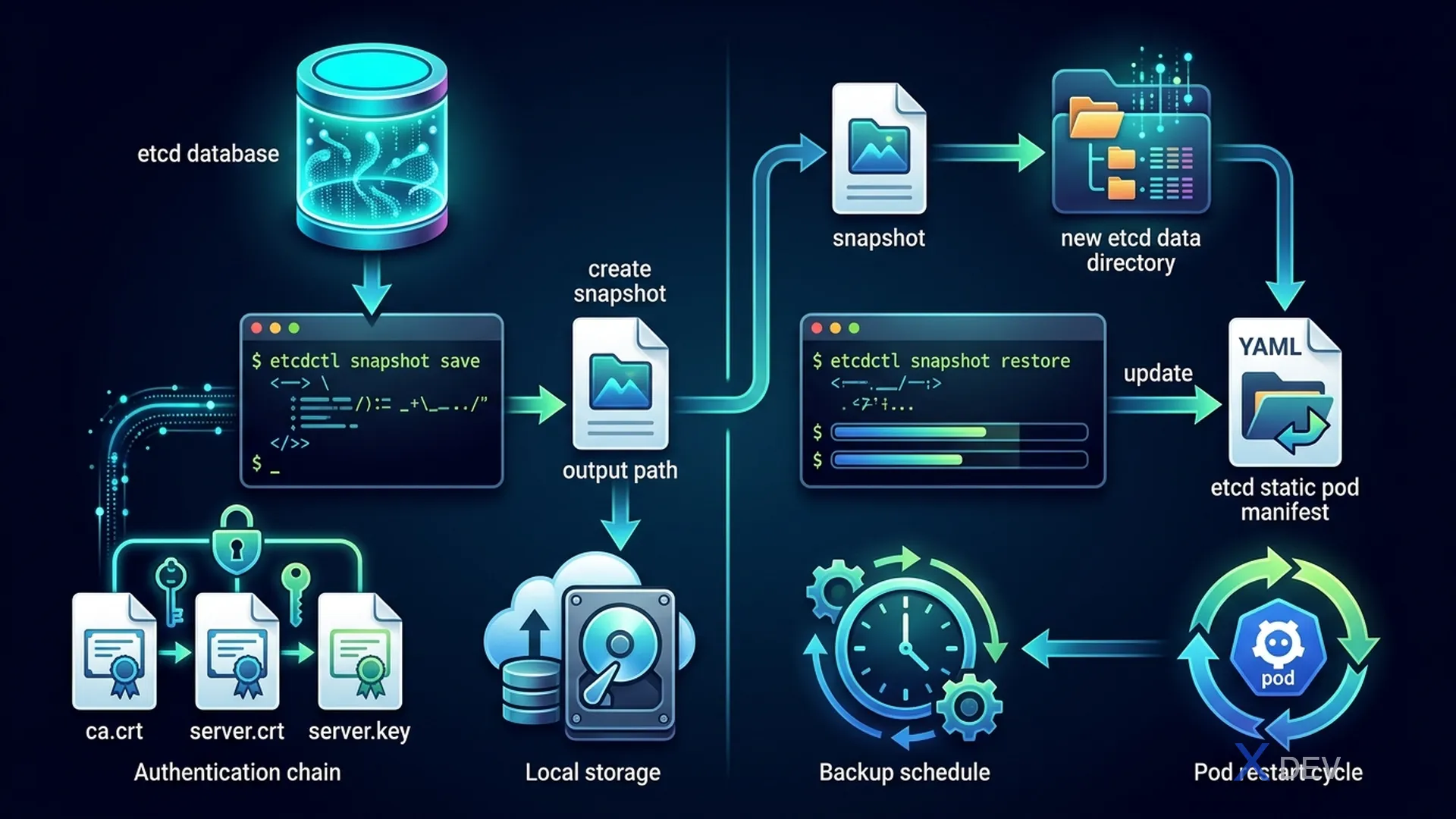 etcd Backup và Restore Procedure
