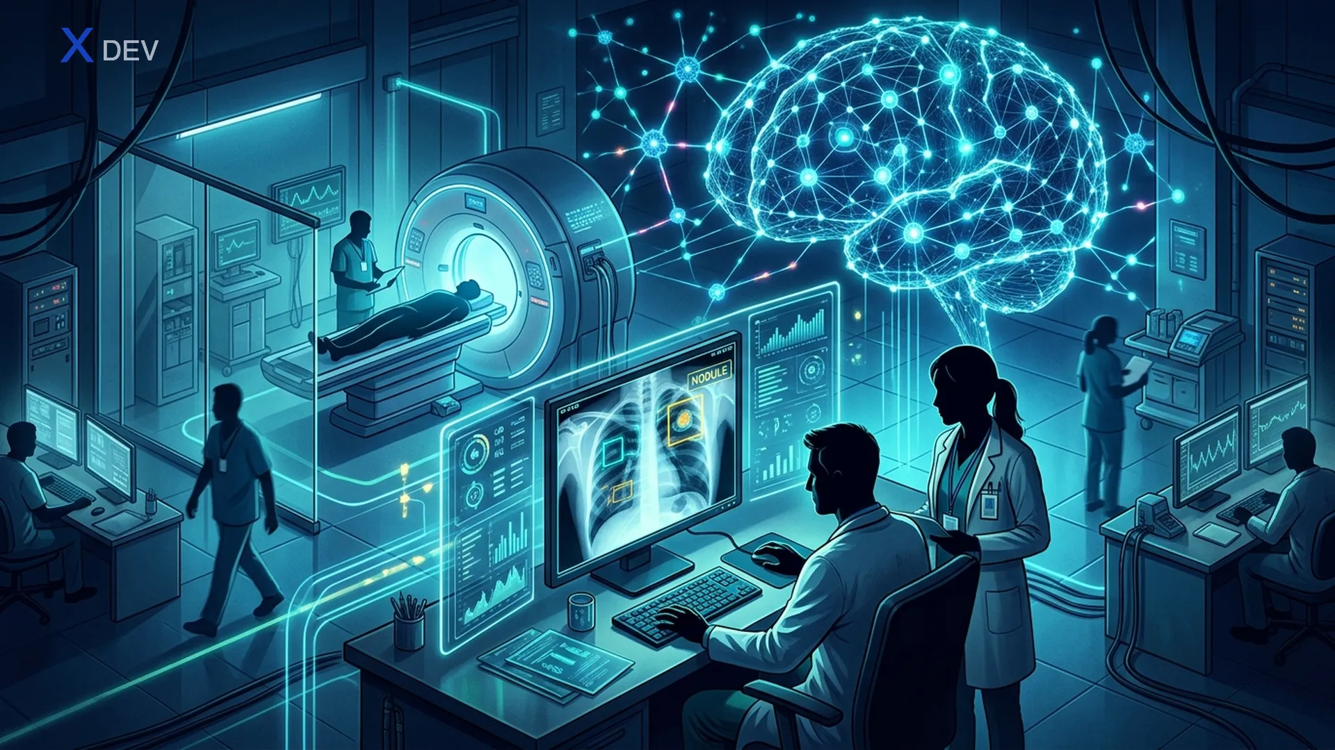 Heatmap AI gợi ý vùng bất thường trên ảnh
