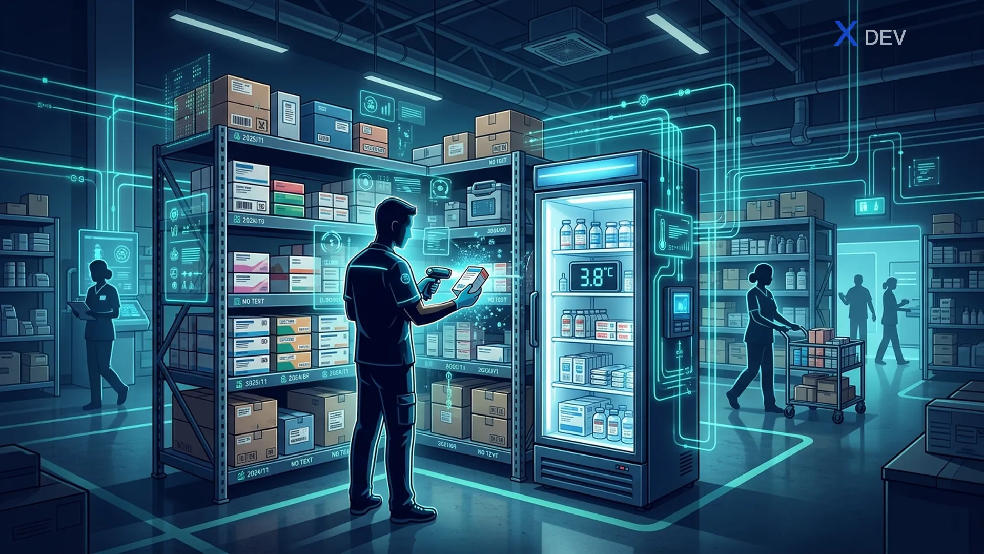 Kho dược với cold-chain và quét barcode hạn dùng